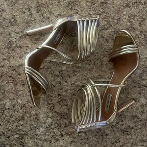 Steve Madden gold strappy heels size 8.5